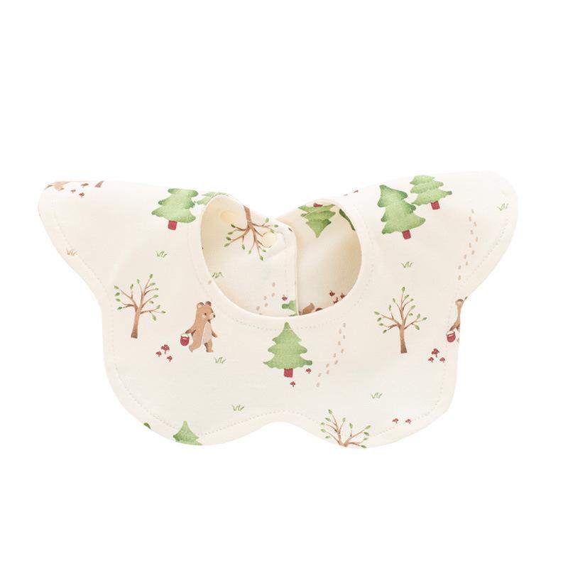Unisex Pure Cotton 360° Petal-Shaped Absorbent Bib for Newborns