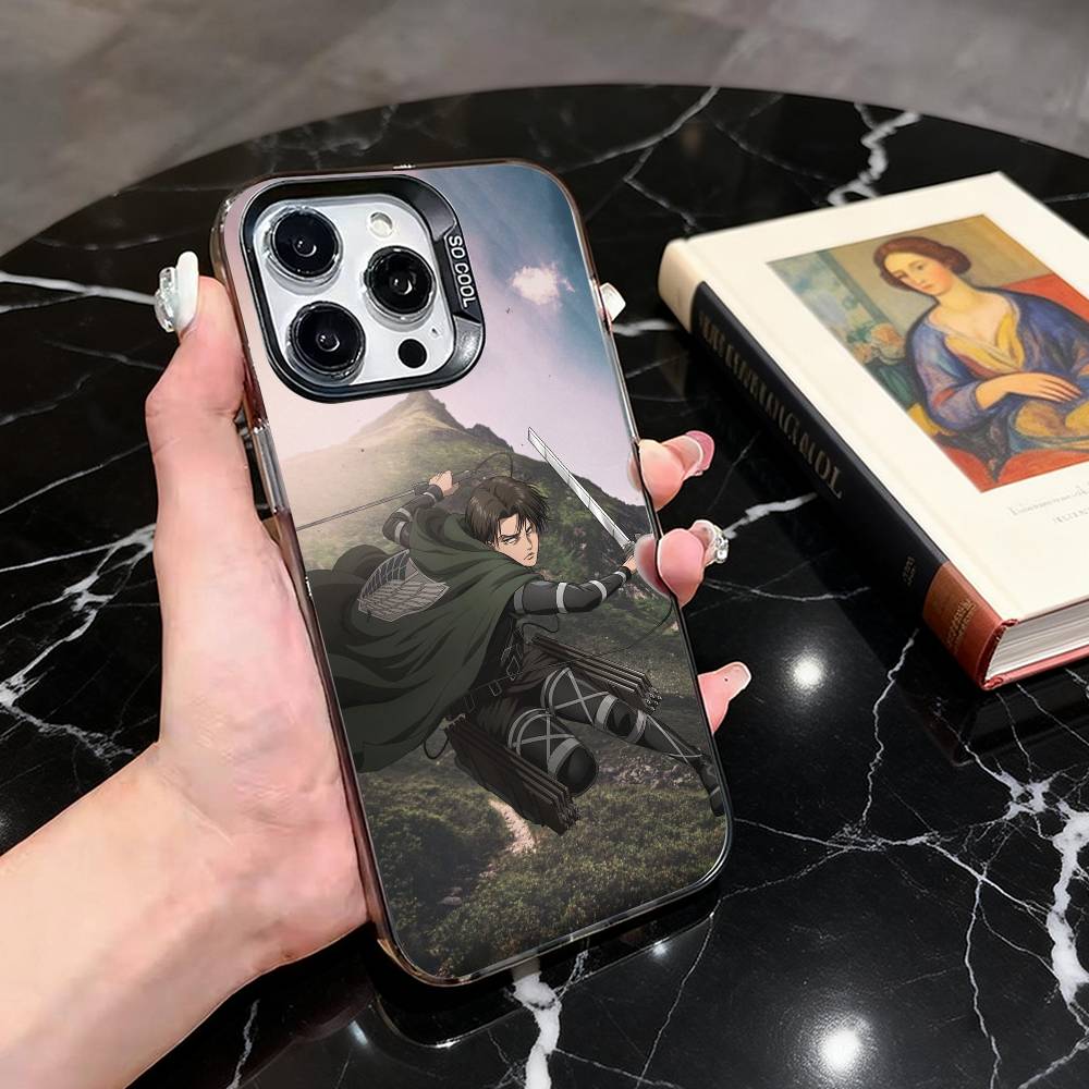 Att-ack on titan Cool E-Eren Y-Yeager Phone Case For iPhone 17,16,15,14,13,12,11 Plus,Pro,Colorful Silver Phone case Funda Cover