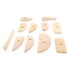 11pcs Pottery Trimming Tool Professional Wood Pottery Foot Shaper Tool for Carving Clay Molds Clay Ceramics