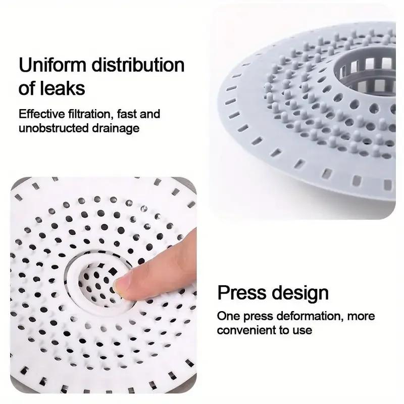 1/2 Stück Silikon Anti-Verstopfungs-Haarfänger Haarstopper Pad Duschbodenablaufabdeckungen Spülen Sieb Filter Badezimmer KücheAnti