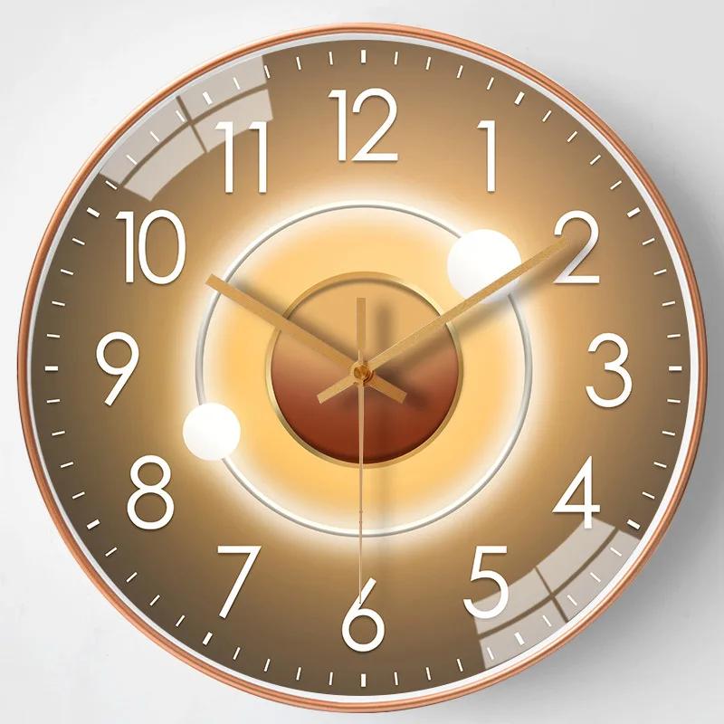 Nordic Style Wall Clock Silent Non-Ticking Battery Operated Wall-mounted Clock Living Room Bedroom Wall Decoratio Study