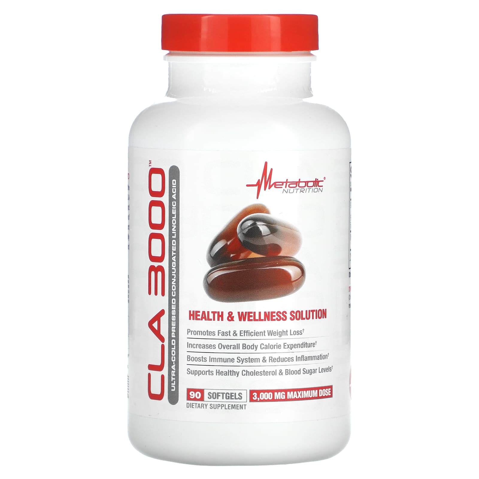 

Cla 3000, 90 softgels (1,000 mg per softgel)