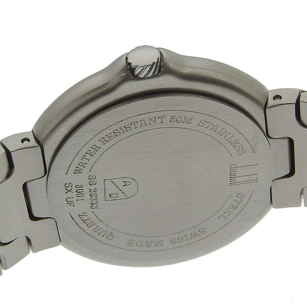 Dunhill Montres Millennium 8001 Cadran Blanc Argenté Acier Inoxydable Quartz Affichage Analogique homme Occasion