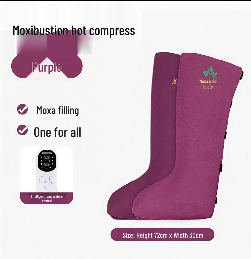 Moxibustion Electric Heating Wool Boots for Knee and Foot Physiotherapy