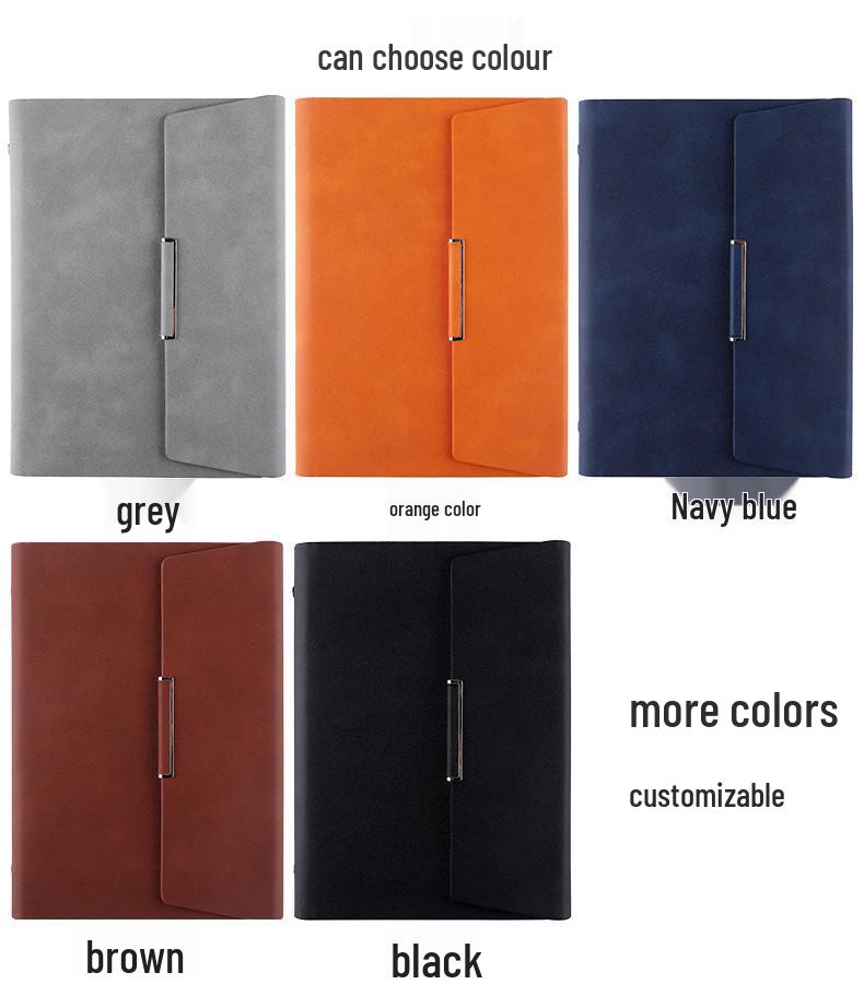 A5 Three-Fold Loose-Leaf Business Notebook Set with Custom Logo