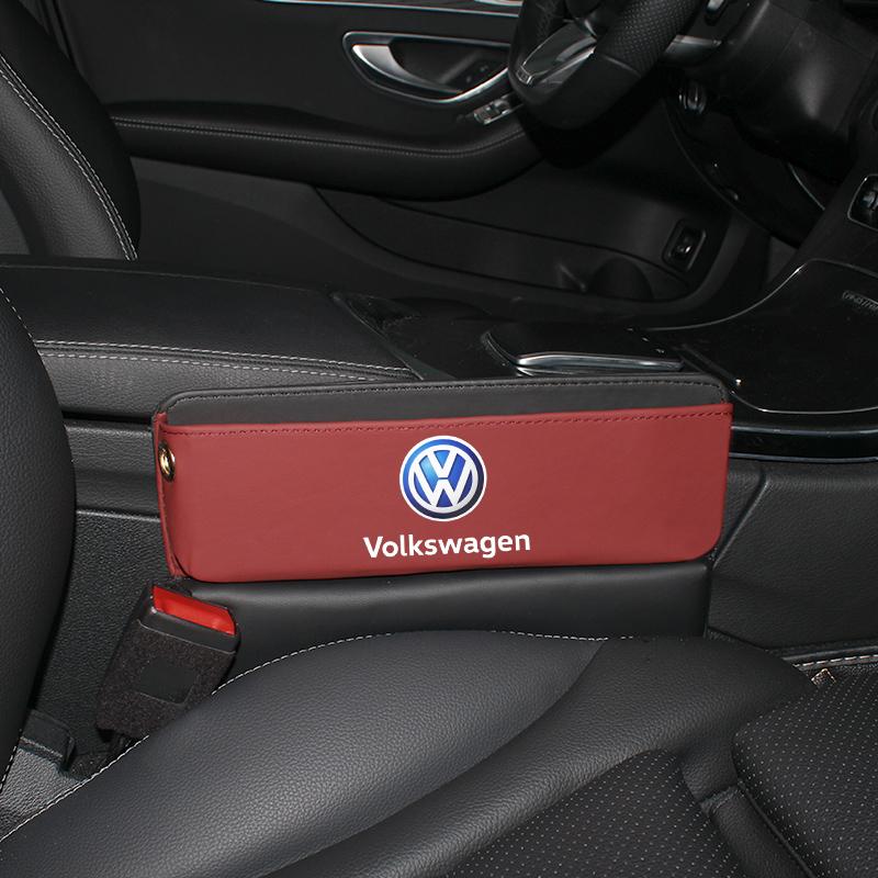 lijk1 For Volkswagen VW Passat Golf Tiguan Scirocco T-ROC PU Leather Car Seat Gap Bag Case Storage Bag Crevice Stowing Tidying Pocket
