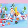Festive Resin Snowman Couple Christmas Scene Ideal For Diy Fairy Garden Decorations