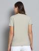 Monte Carlo Womens Printed Grey Round Neck Half Sleeve Top