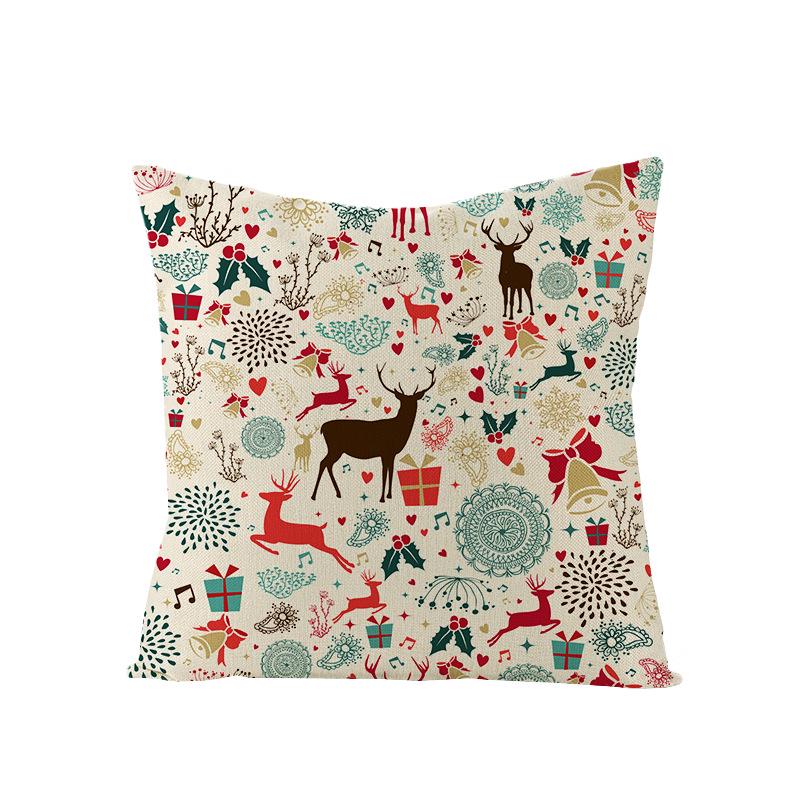 Cartoon Digital Printing Christmas Pillow Cover New Style Square Polyester Pillow Cover Cushion Cover
