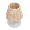 Rattan Nachttischlampe Vintage   Bambusoideae Gewebte Beistelltischlampe für Schlafzimmer Wohnzimmer