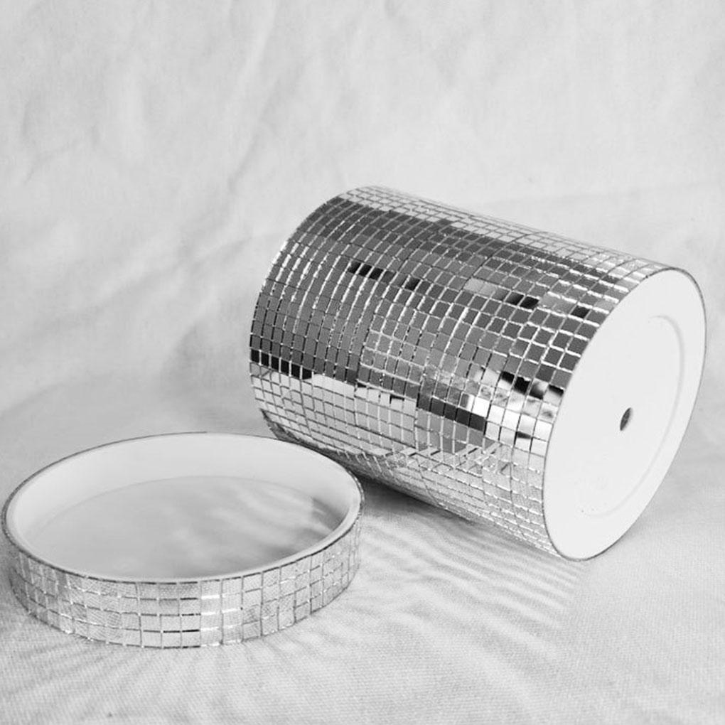 Glass Mirror Shining Ceramic Planter Pot Daily Decoration Disco Ball Planter Pot With Drainage Hole