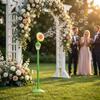Automatic Bubble Machine with Light and Music Electric Outdoor Bubble Blower for Camping Garden Yard Fun Toy with Rechargeable Battery and Stand