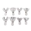 2Pcs Upper And Lower Autoclavable Teeth Tray Teeth Holder Aluminum Alloy Dental Impression Trays Lab Equipment Dentist Tool