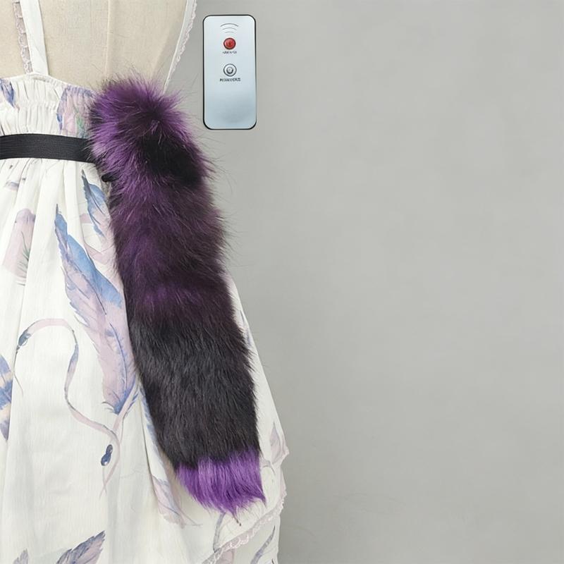 Furry Remote Operated Foxes Tail Accessory Adjustable Moving Costume Tail For Stage Shows And Costume Parties