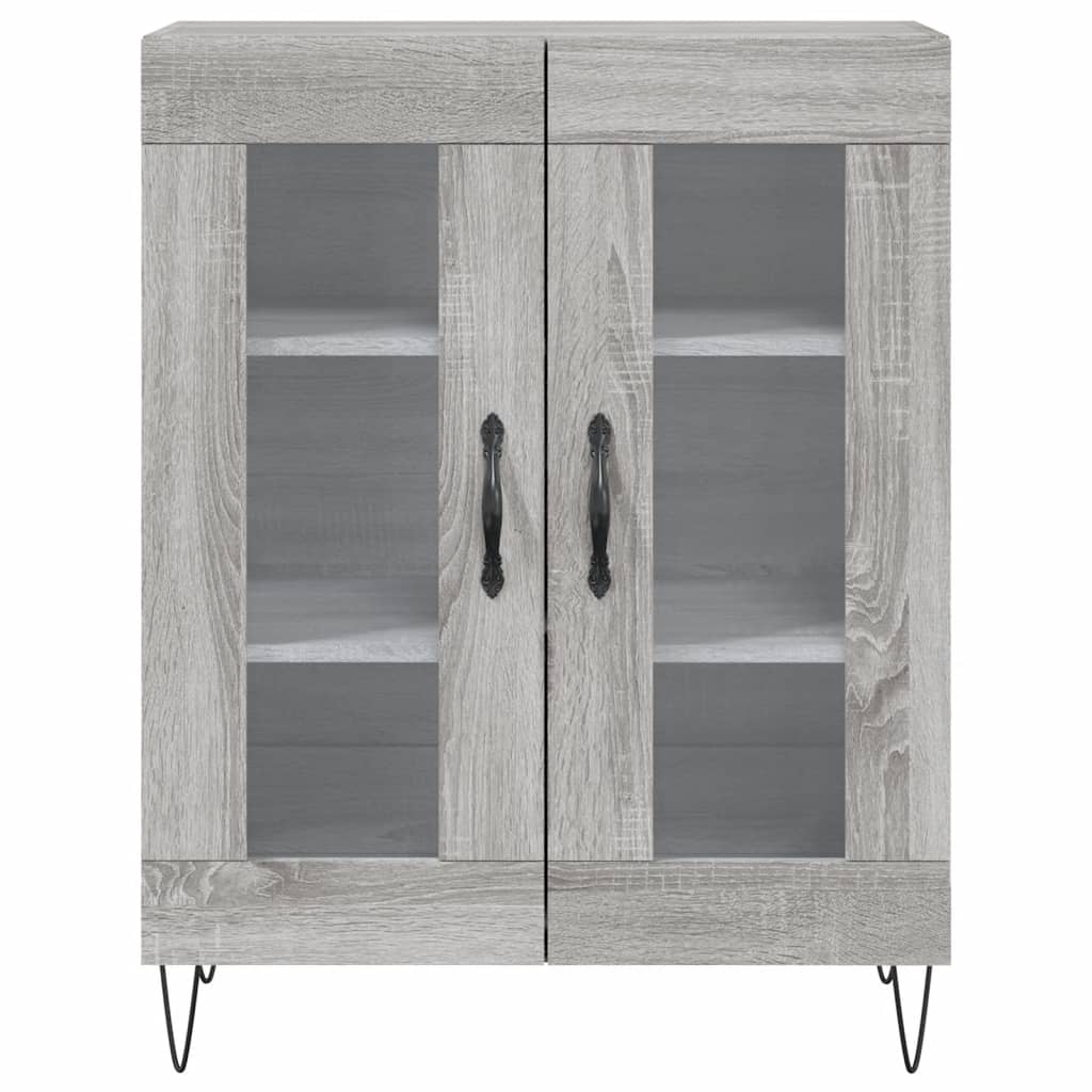Vidaxl Cabinet, Sonoma Grey Oak, 69.5X34X90Cm, Wood-Based Material