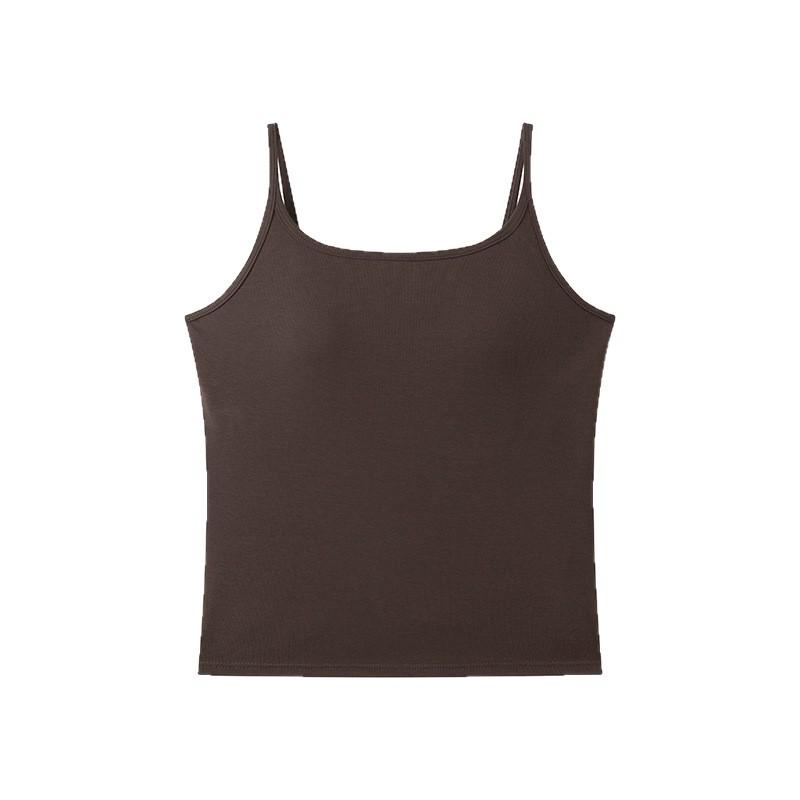 Backless Slim Fit Camisole: Thin Strap, Built-In Support, Versatile Inner Wear for Women