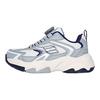 Skechers Kids Fabric Comfortable Non-Slip Durable Low-Top Casual Shoes Kids Sneakers Gray White 405292L-GYW