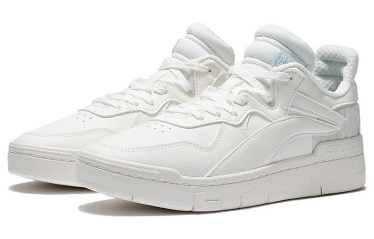 Li Ning Wave Superwave Lo Lightweight Abrasion Resistant Low Top Skateboard Shoes Women's Snow AGCS008-2