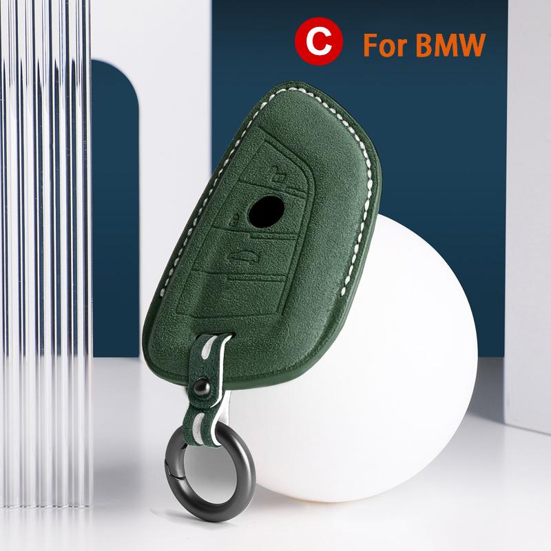 For BMW 3 5 Series X1 X2 X3 X4 X5 X6 X7 F30 F90 F10 G30 G60 E60 F48 F39 E70 F15 F16 325li 530 Car Key Case Cover Suede Keychain