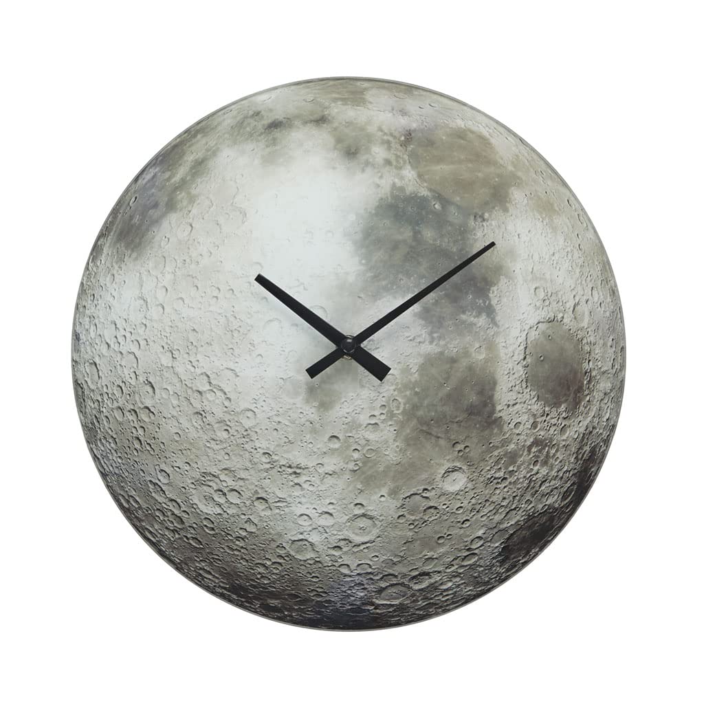 Balvi Moon Clock Wall Clock, Glass