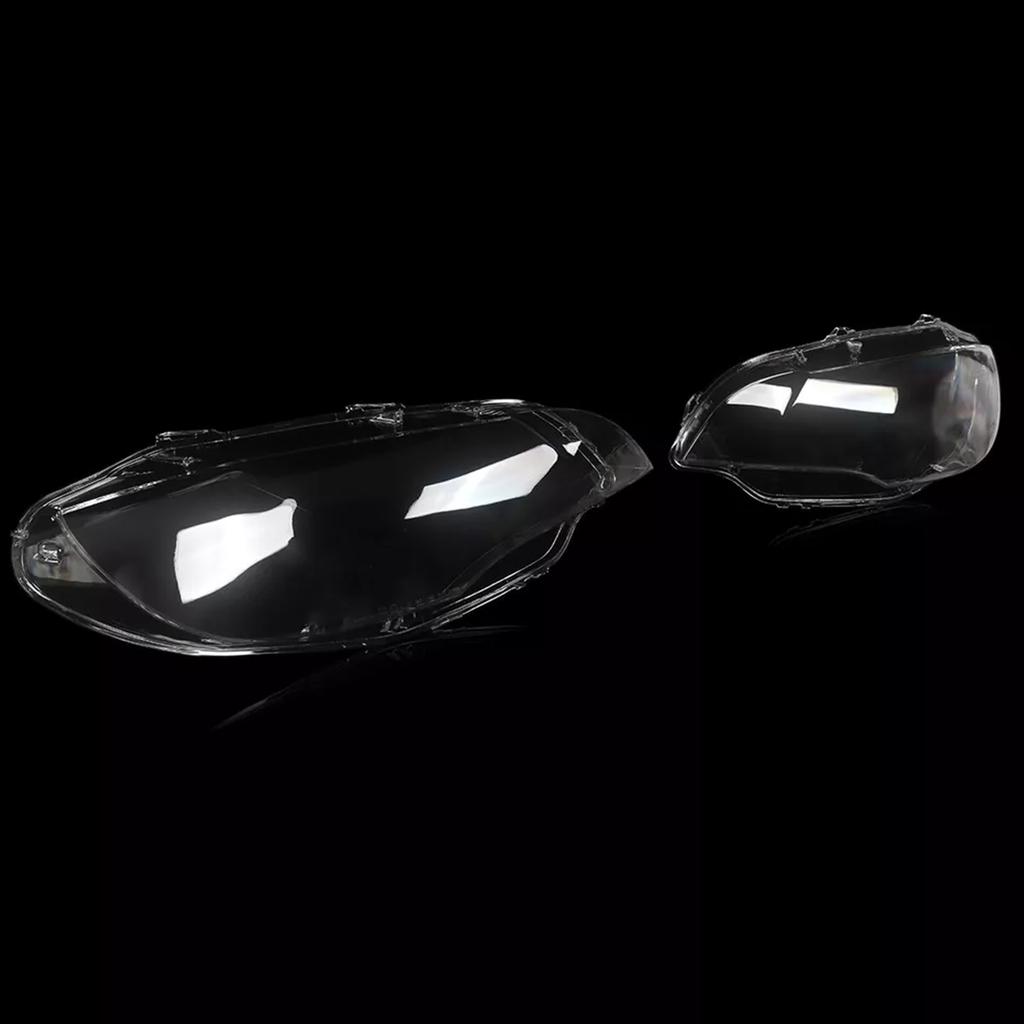 2PCS Clear Headlight Lens Cover Headlamp Left+Right For BMW E71 X6 2008-2014