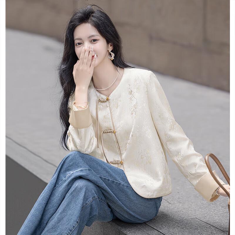 SIBOIS Women's New Chinese Style Single-Breasted Jacket