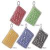 Cast Iron Cleaner with Hanging Ring Chainmail Scrubber Stainless Steel Pot Pans Cleaning Scrubber for Griddle Skillet Dutch Oven