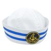 Summer Navy Cap Simple Solid Color Captain Sailor Hat Cosplay Costume Dress Up Props For Party