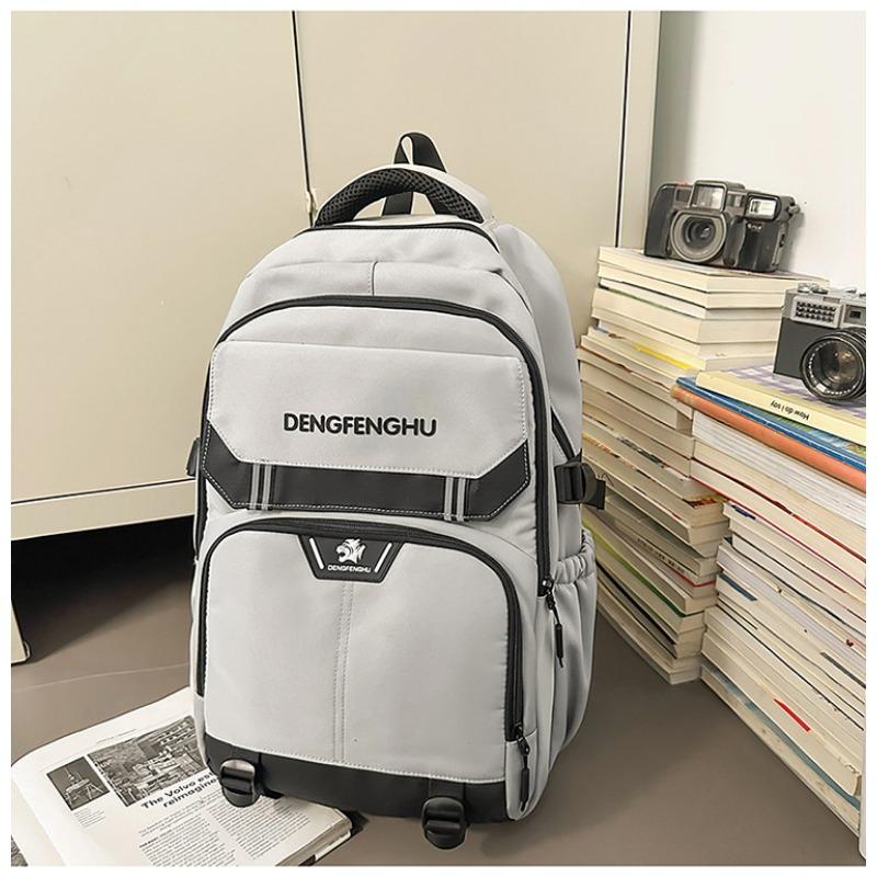 School bag new high-value retro fresh trendy cool niche design backpack couple lightweight travel backpack