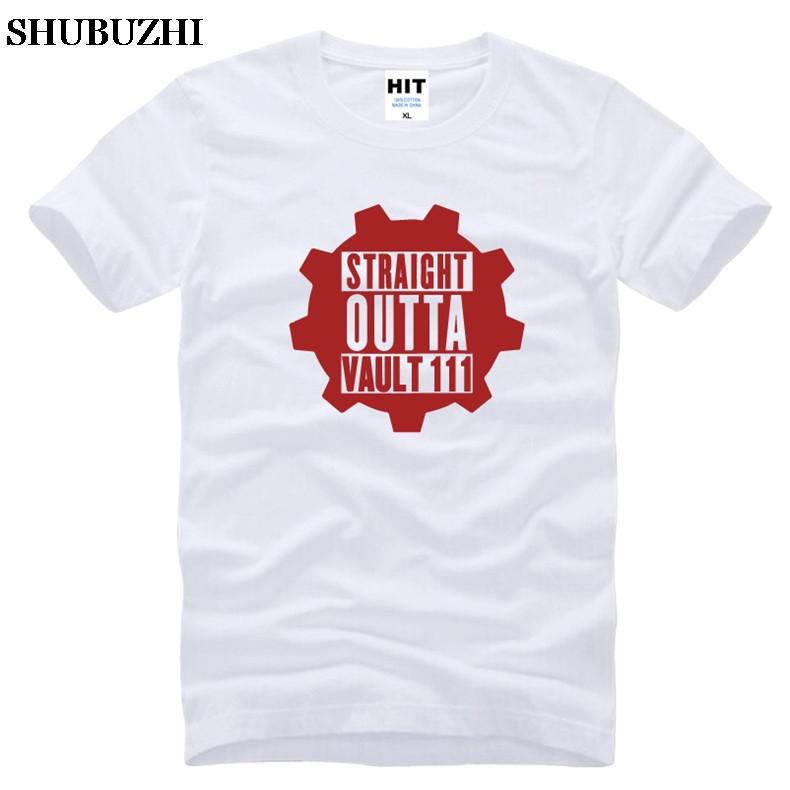 NWA T Shirt Men Fashion Casual Straight Outta Vault 111 T Shirt Short Sleeve Cotton Hip Hop Tshirt Tops Harajuku Hipster