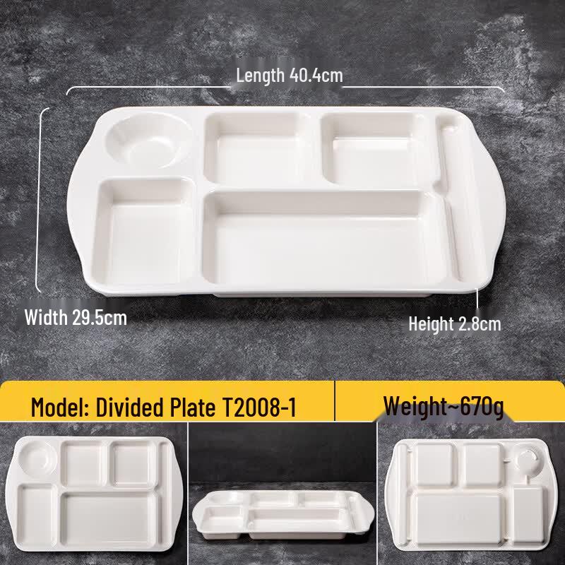 KANGMO Melamine Divided Dinner Plate
