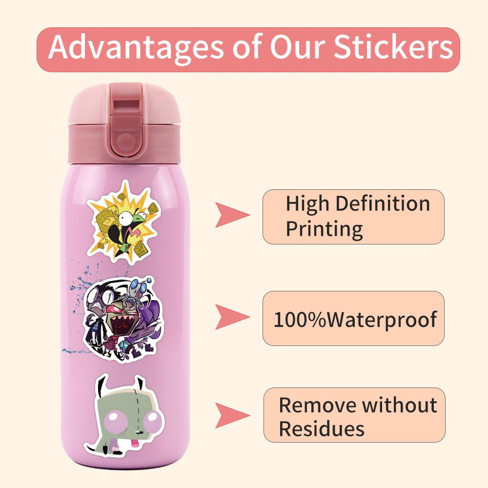 110 Invader Zim Graffiti Stickers Decorate Suitcase Laptop Mobile Phone Animation Stickers