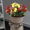 Konstgjorda Balsaminer för Utomhusbruk UV-beständig Blombukett av Faux Siden för Vår Sommar Trädgård Uteplats Veranda Balkong Fönsterkruka Heminredning