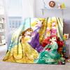 This exquisite 3D princess cartoon flannel blanket is suitable for beds, bedrooms, sofas, picnics, and can also be used as an ou
