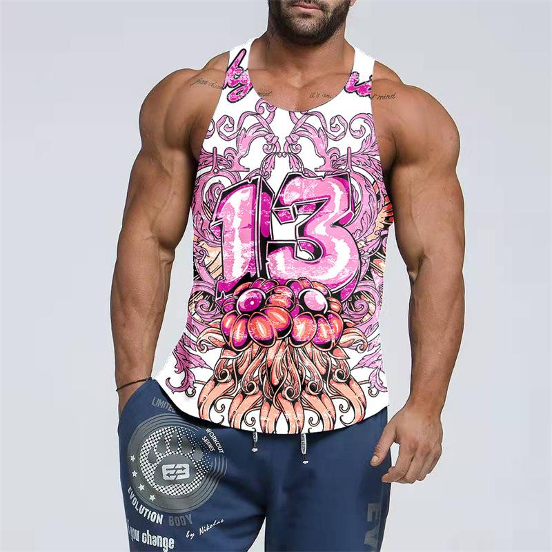 Skeleton Nightmare 3D Printed Large Size Trendy Sleeveless Men's Tank Top