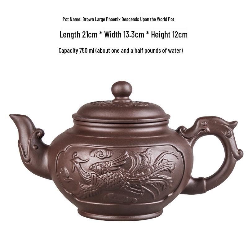 Large Yixing Zisha Handmade Ceramic Teapot for Kung Fu Tea