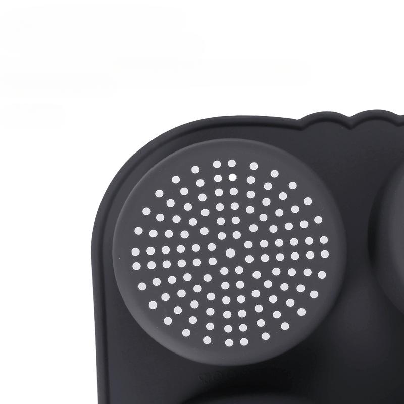 Food Grade, 4-hole, Silicone Hamburger Bread Mold, Baking Tray, Hamburger Mold, Home Oven Mold, Air Fryer Baking Tool