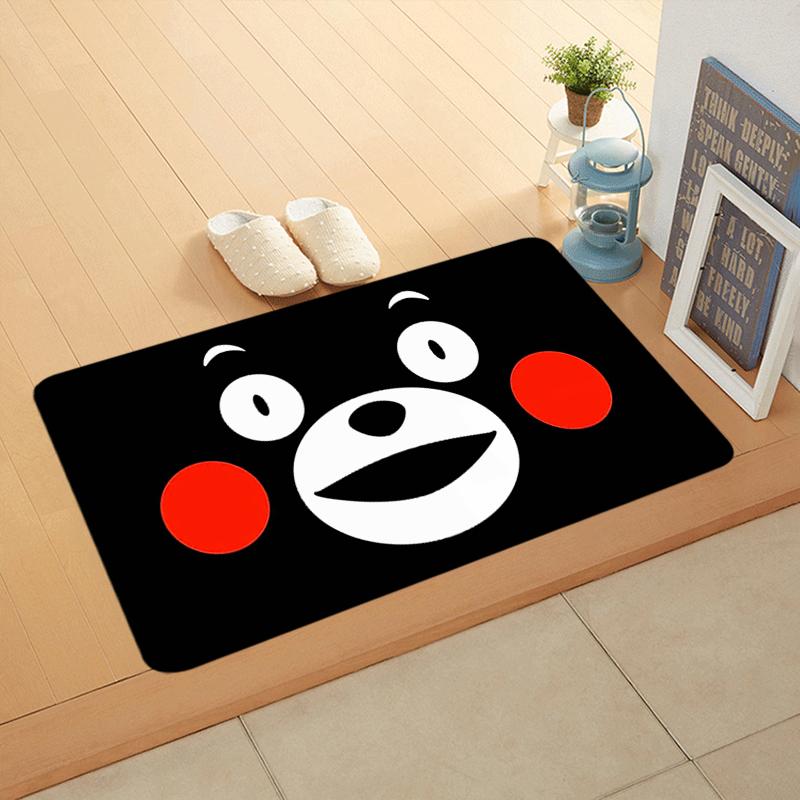 Interior Floor Mat Doormat Kawaii Kumamons Non-slip Foot Rug for Entryway Kitchen Carpet Bedroom Bedside Mats Home Decoration