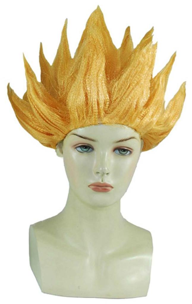 No Training Required, Super Saiyan Wig, Dragon Ball Goku, Halloween, Size M (Super Saiyan)