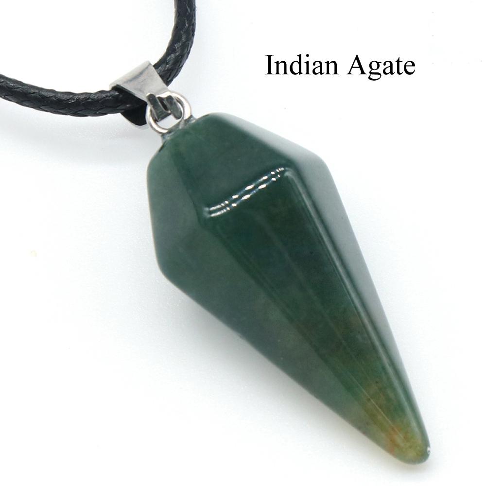 

1 шт. Энергетический натуральный камень конус ожерелье кулон, геометрический стиль рейки исцеление кристалл кулон ожерелья для женщин мужчин рождественские украшения подарки 1Pc/31×14mm