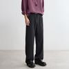 Summer Loose Straight High-end Knitted Vertical Pants Wide-leg Suit Pants Black Paratrooper Pants