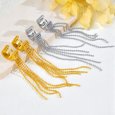 Fashion Stainless Steel Fringed Earrings Niche Niche Simple Temperament Women's Jewelry Ear Jewelry
