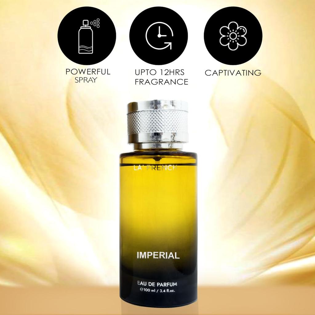 Imperial Eau De Parfum – 100 ml | Långvarig Unisexparfym för Män & Kvinnor | Lyxig Djärv Doft | Idealisk för Alla Tillfällen | Premiumparfym