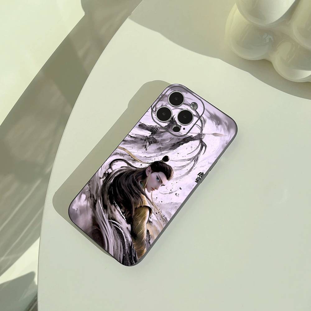 N-Z-Ne-zha Hot Anime Phone Case For iPhone 17,16,15,14,13,12,11 Pro Max,16/15/14Plus,XS Soft Black Cover