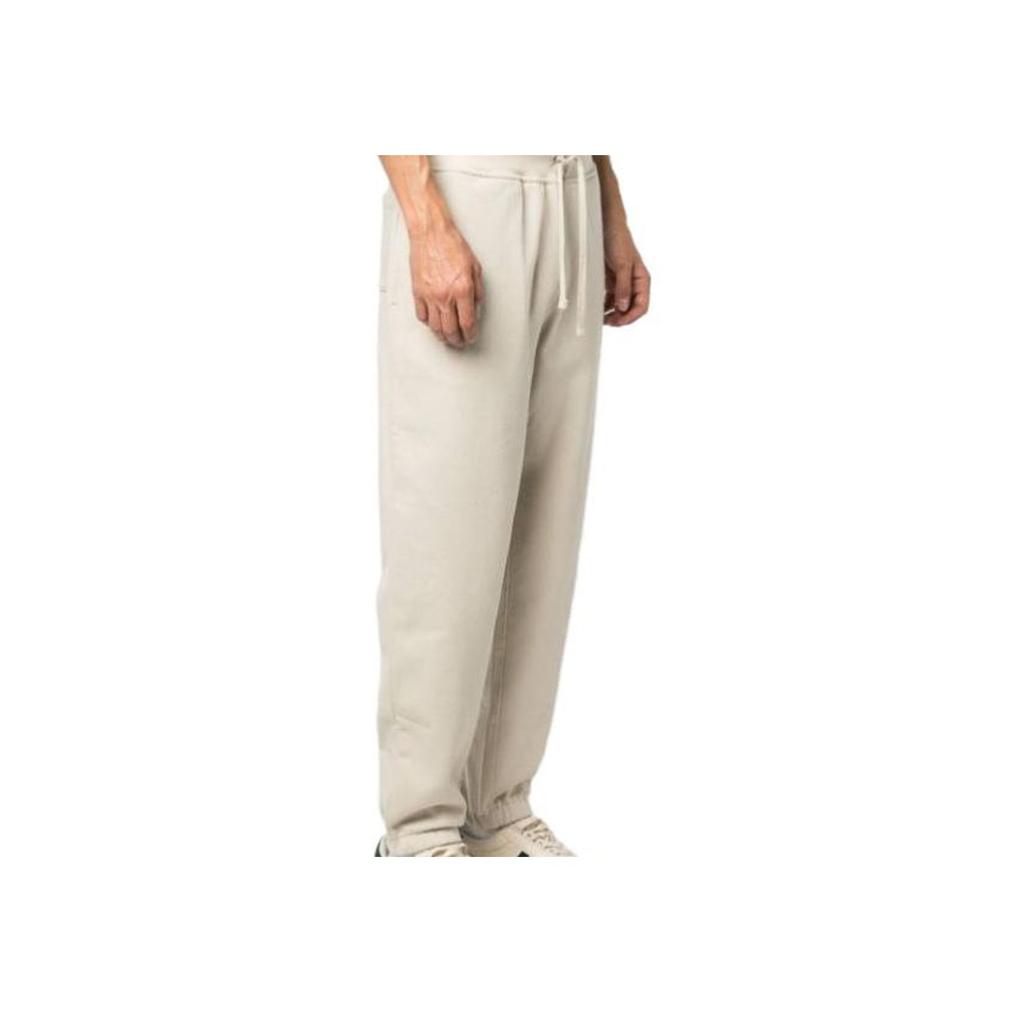 Polo Ralph Lauren FW23 Solid Color Drawstring Knit Sweatpants Men Bottoms Gray White 710917906-001