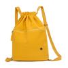 Lightweight Drawstring Pocket Solid Color Sports Backpack Women's Large Capacity Fitness Drawstring Backpack