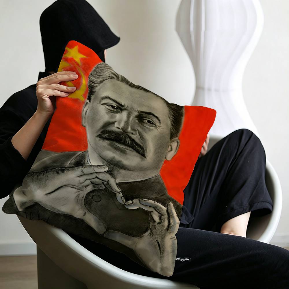 Lenin Joseph Stalin Cushion Cover Pillowcase Upholstery Sofa Throw Pillow Home Decor Pillowcas