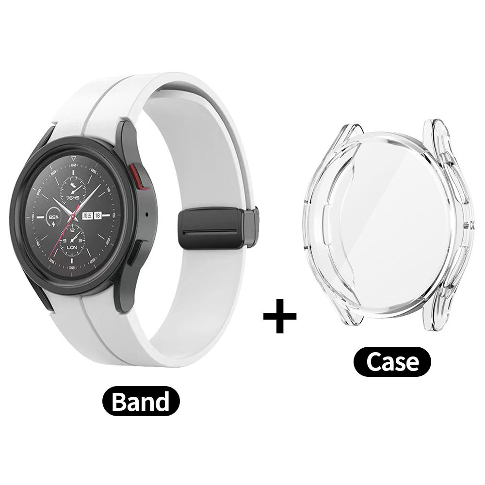 Case+Band for Samsung Galaxy Watch 4/5/6 40mm 44mm All-Around Soft TPU Protector Cover for Galaxy Watch6 Classic 43mm 47mm Strap