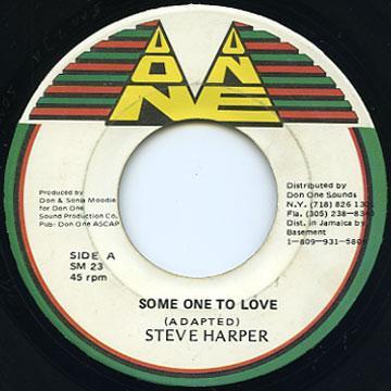 

7inch Record STEVE HARPER - Some One To Love SM23 Don One US Reggae, Ska & Dub Used