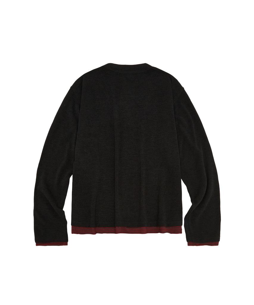 MEA Cardigan Layered L/S [Black]